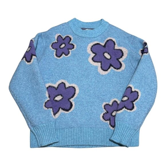American Eagle Polyester Blend Floral AOP Crewneck Sweater Women’s XS - Picture 1 of 5